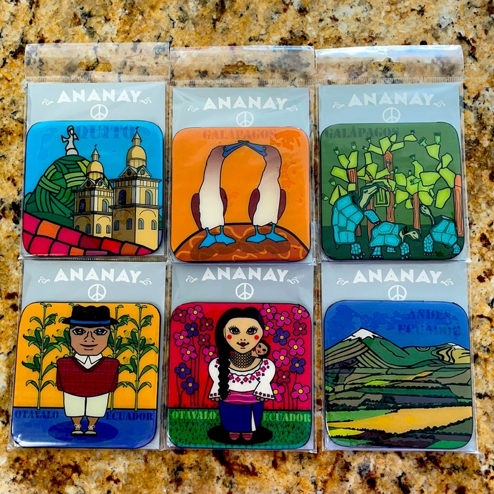 Ecuadorian themed coasters
